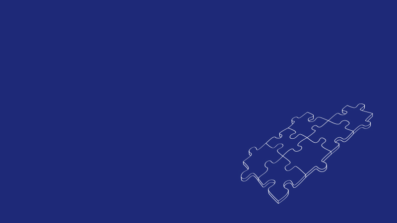 Jigsaw puzzle pieces on a blue background