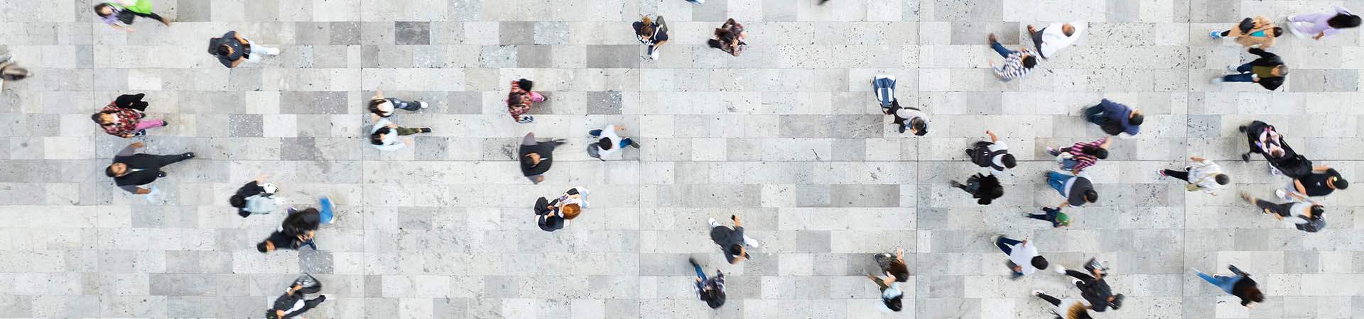 Aerial Shot Of People Walking