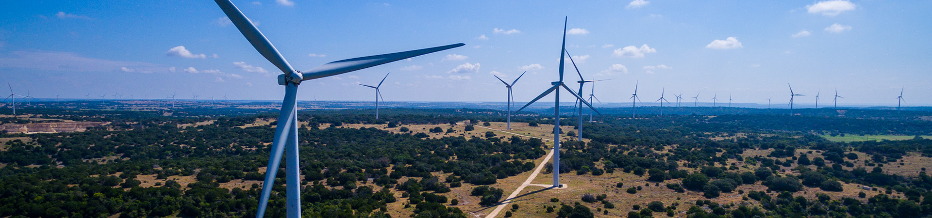 Aerial Wind Turbine Farm Goldthwaite Texas