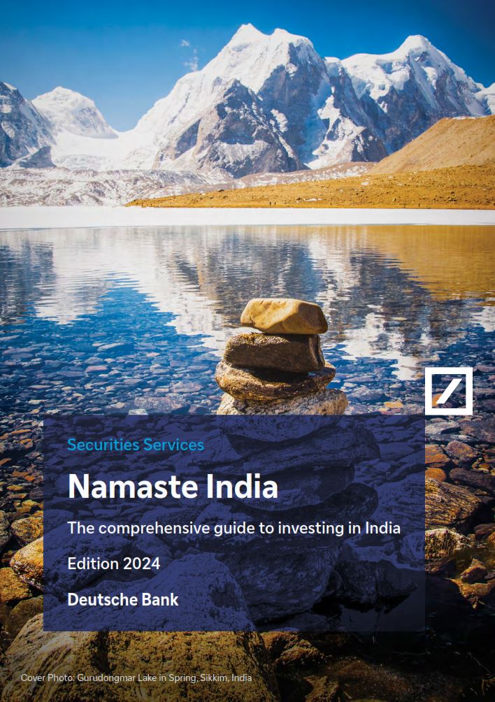 Namaste  India edition2 024 cover displaying a mountain lake