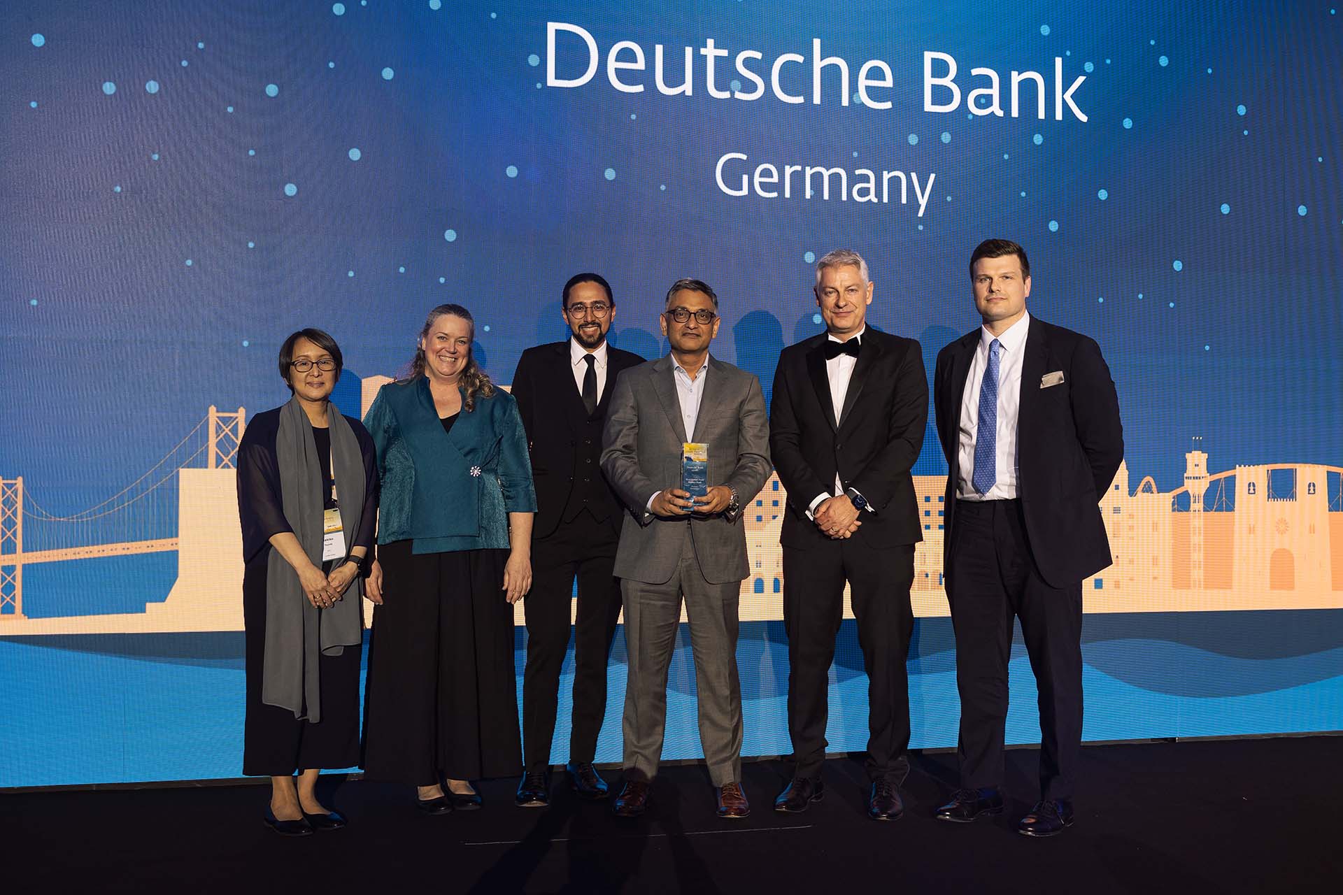 IFC and Deutsche Bank resresentatives at the awards ceremony